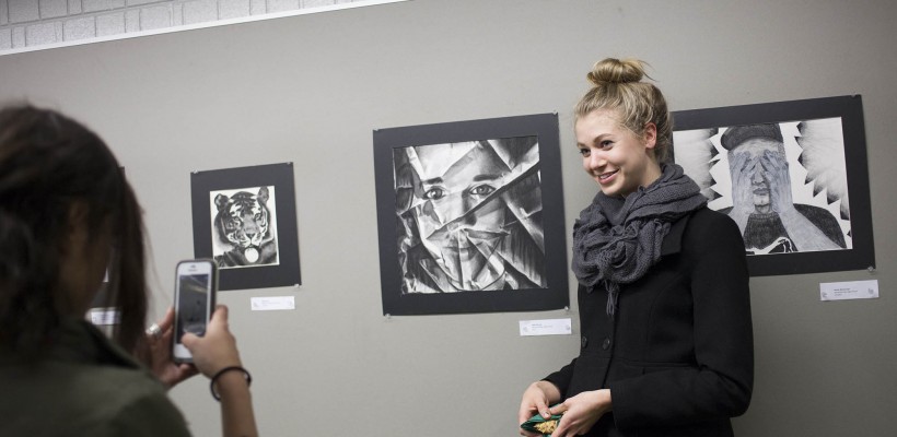Art work of Invent seniors on display at Art gallery Art work of Invent seniors on display at Art gallery